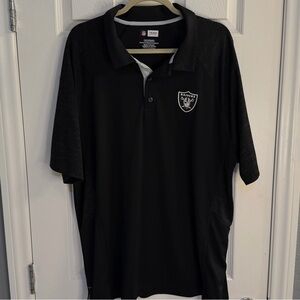 Men's Black and Gray Raider’s NFL Polo Shirt